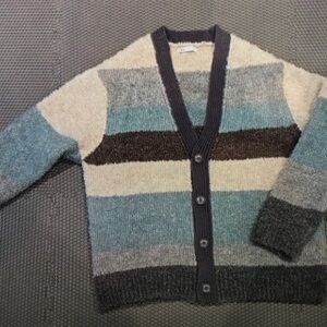 Men's Striped Cardigan Sweater